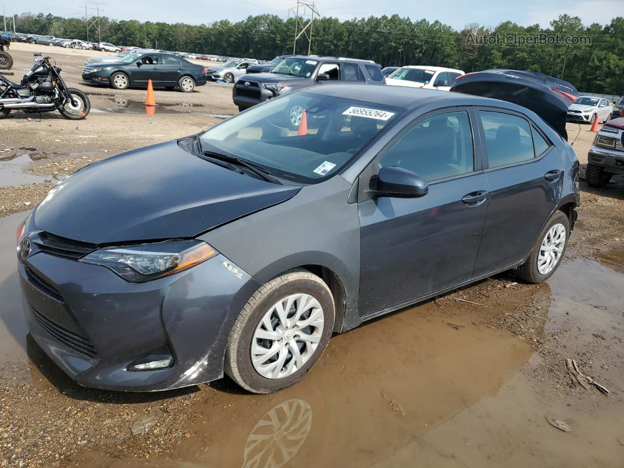 2019 Toyota Corolla L Черный vin: 5YFBURHE8KP877815