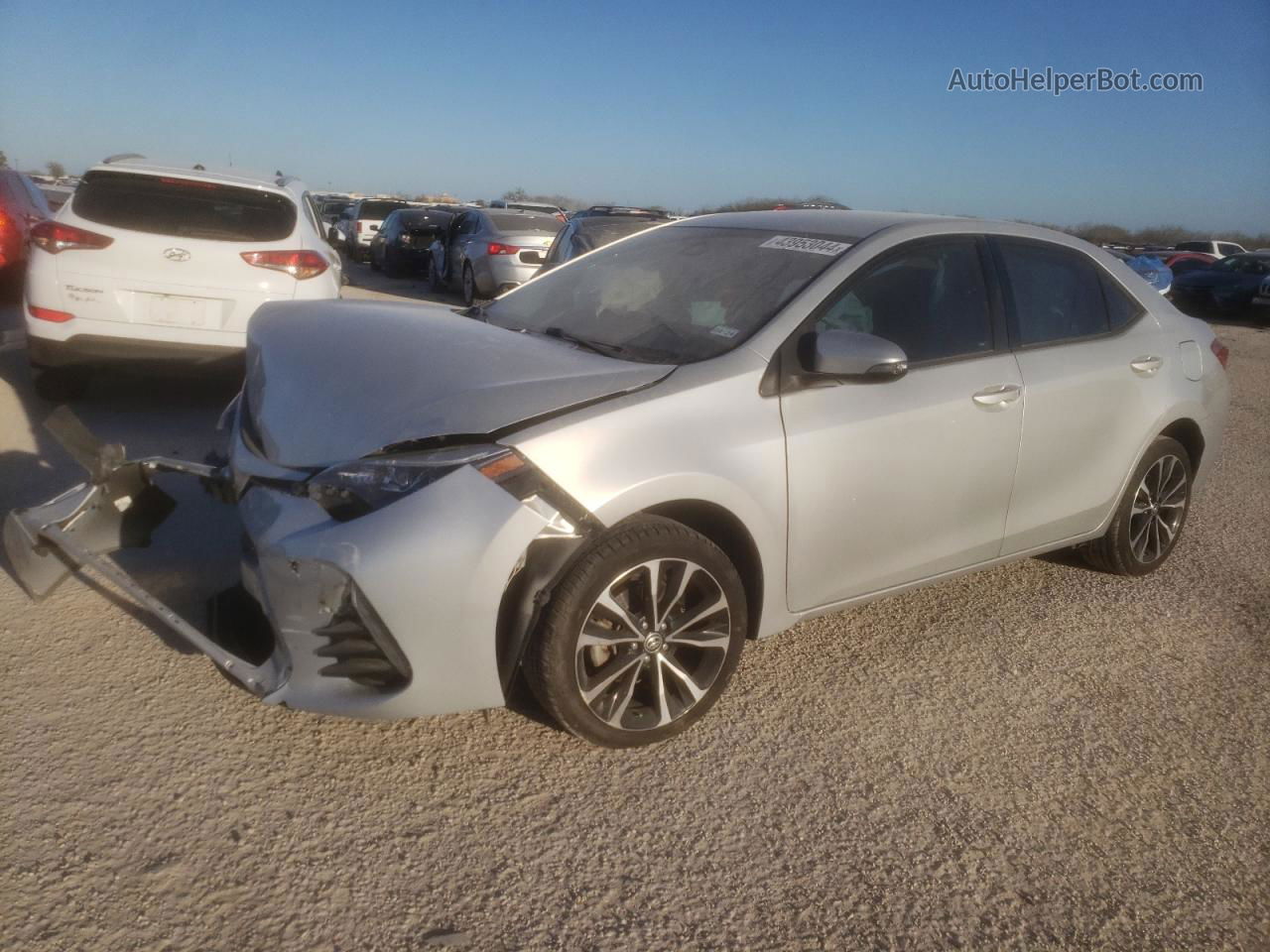 2019 Toyota Corolla L Silver vin: 5YFBURHE8KP902860