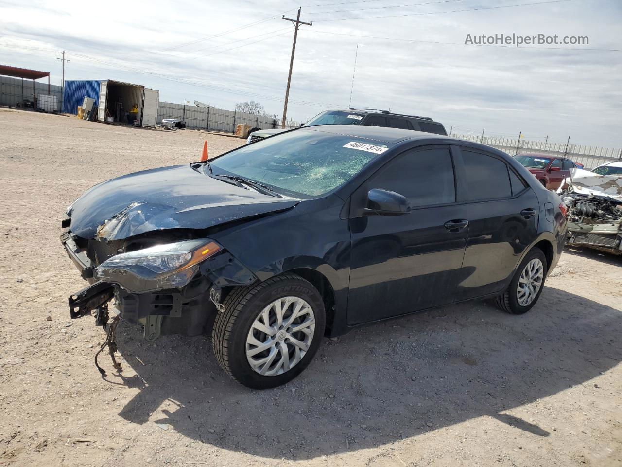 2019 Toyota Corolla L Синий vin: 5YFBURHE8KP923501