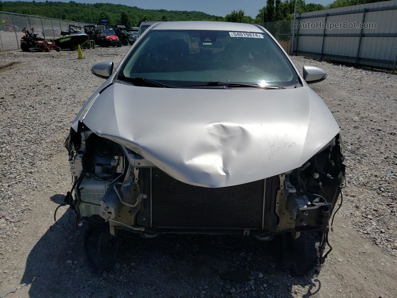 2019 Toyota Corolla L Silver vin: 5YFBURHE8KP928195