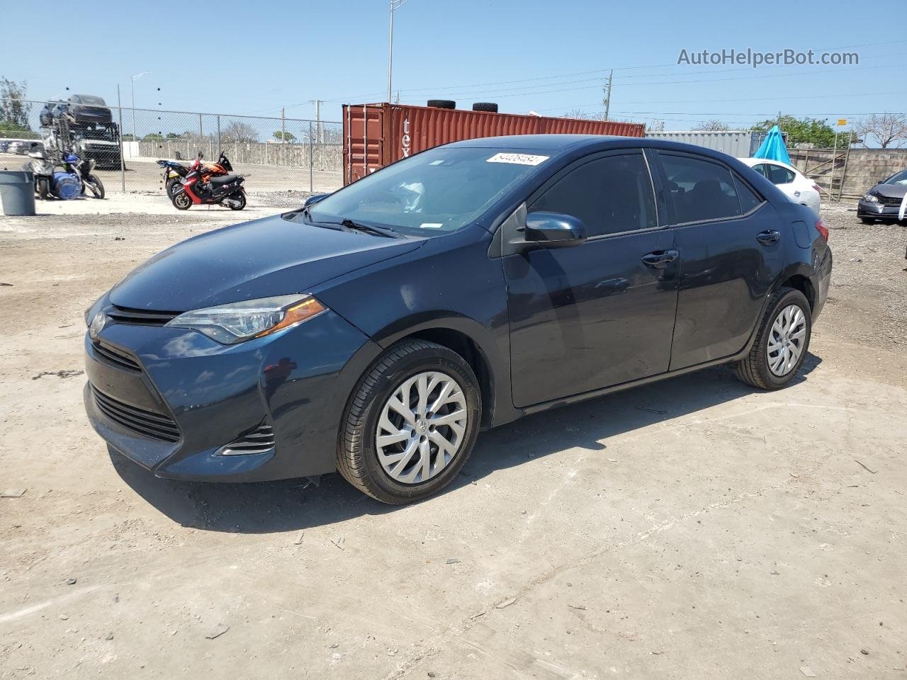 2019 Toyota Corolla L Blue vin: 5YFBURHE8KP930416