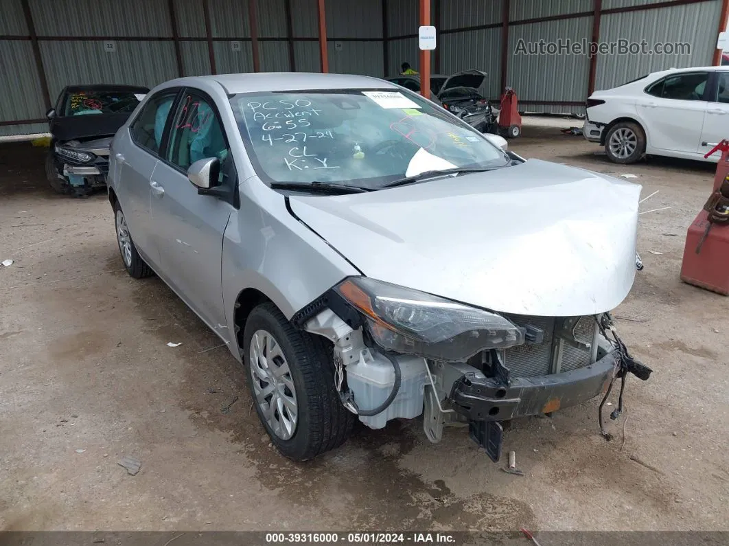 2019 Toyota Corolla Le Серебряный vin: 5YFBURHE8KP937463