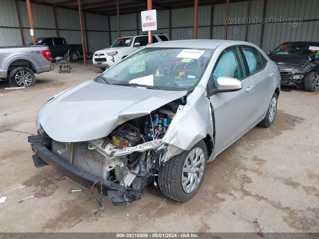 2019 Toyota Corolla Le Серебряный vin: 5YFBURHE8KP937463