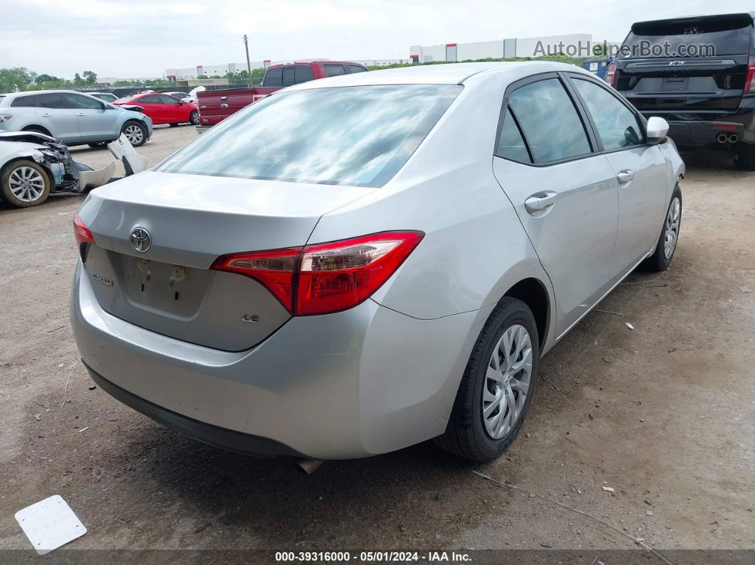 2019 Toyota Corolla Le Silver vin: 5YFBURHE8KP937463