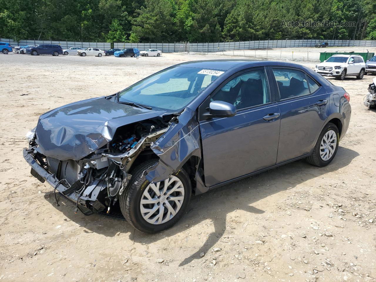 2019 Toyota Corolla L Gray vin: 5YFBURHE8KP942808