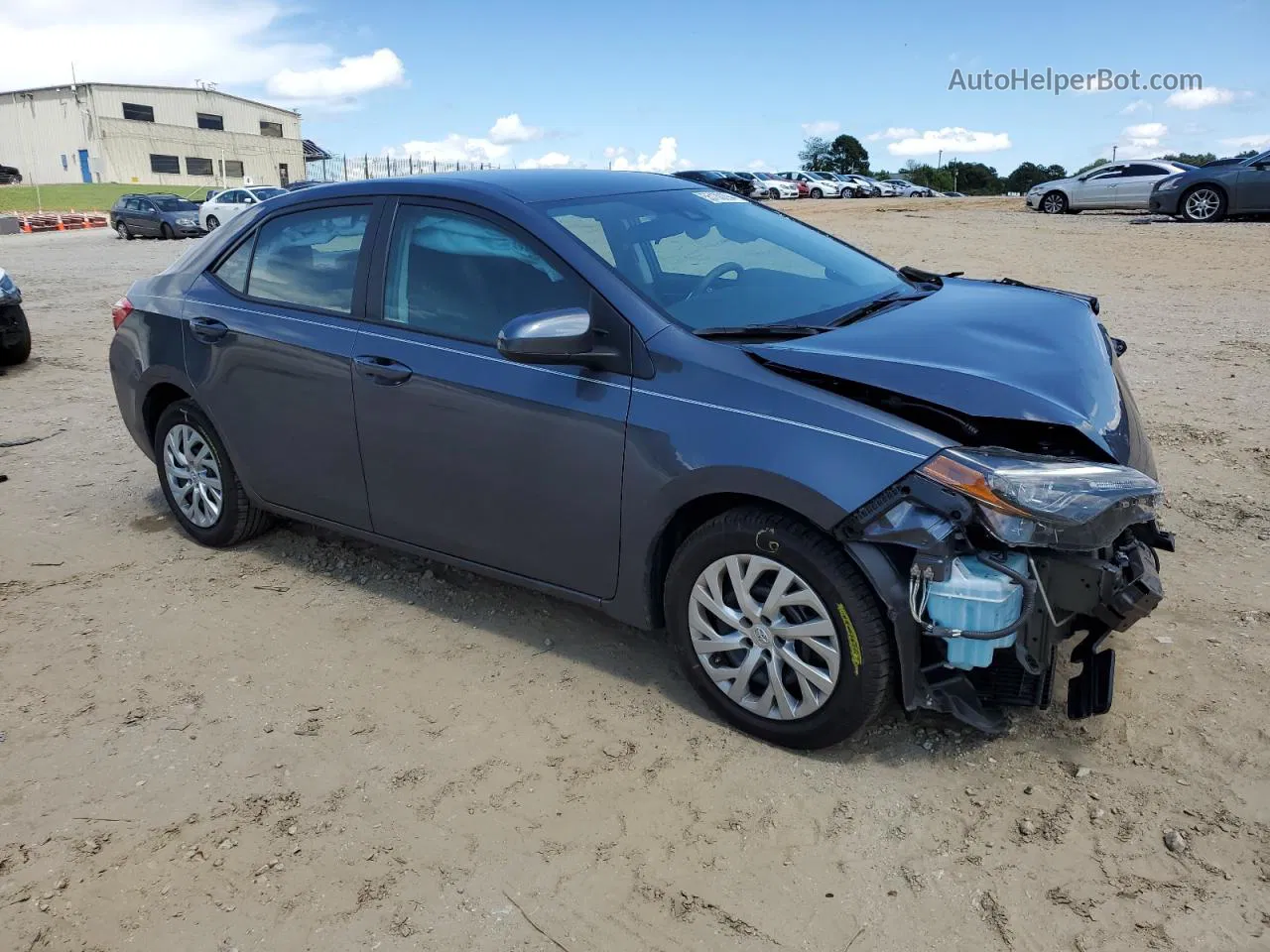 2019 Toyota Corolla L Серый vin: 5YFBURHE8KP942808