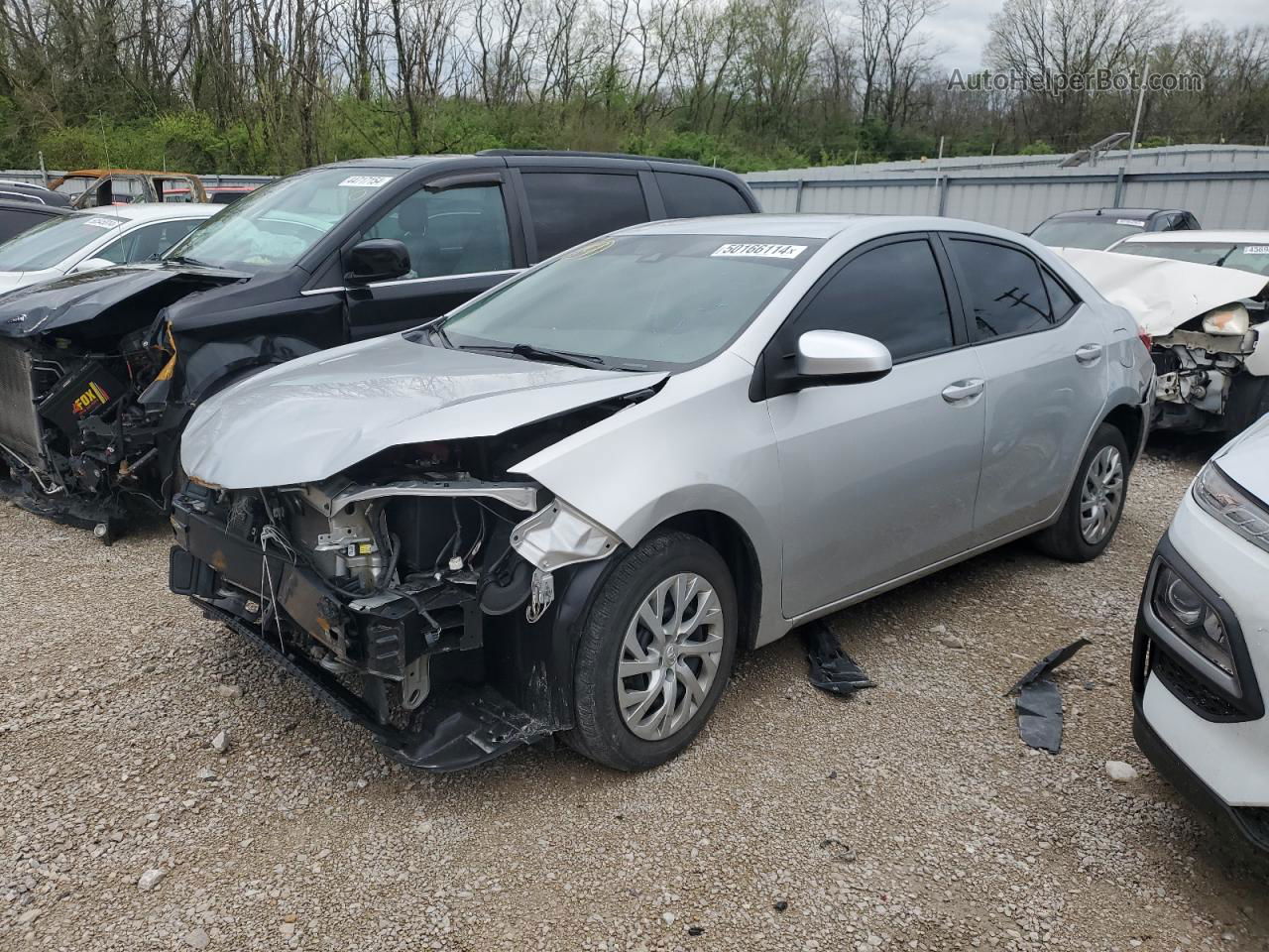 2019 Toyota Corolla L Silver vin: 5YFBURHE8KP944445