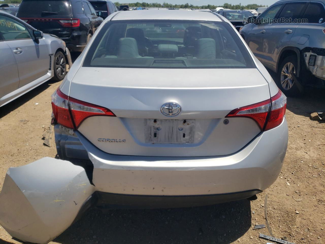 2014 Toyota Corolla L Silver vin: 5YFBURHE9EP004014