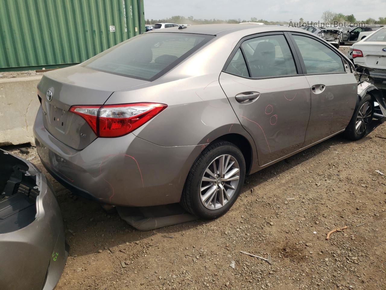 2014 Toyota Corolla L Gray vin: 5YFBURHE9EP042827