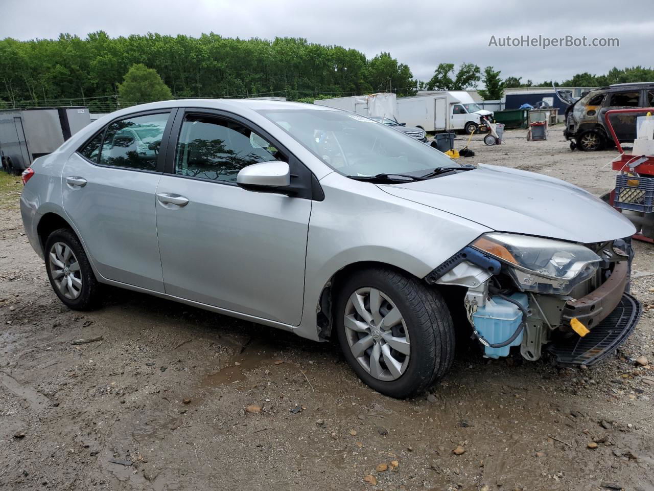 2014 Toyota Corolla L Серебряный vin: 5YFBURHE9EP146377