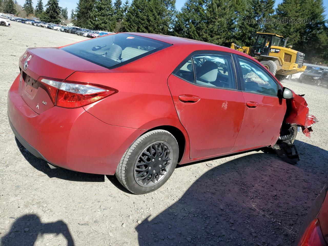 2014 Toyota Corolla L Красный vin: 5YFBURHE9EP158867