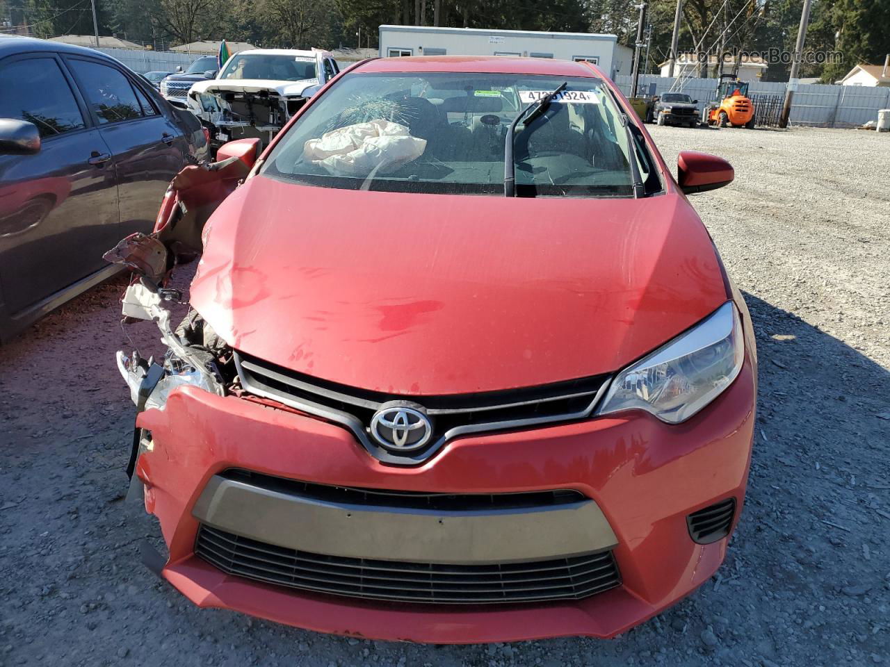 2014 Toyota Corolla L Red vin: 5YFBURHE9EP158867