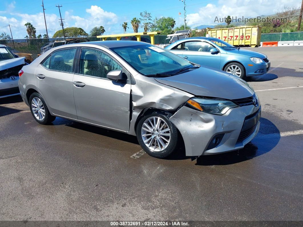 2014 Toyota Corolla L/le/le Plus/le Premium/s/s Plus/s Premium Gray vin: 5YFBURHE9EP175975