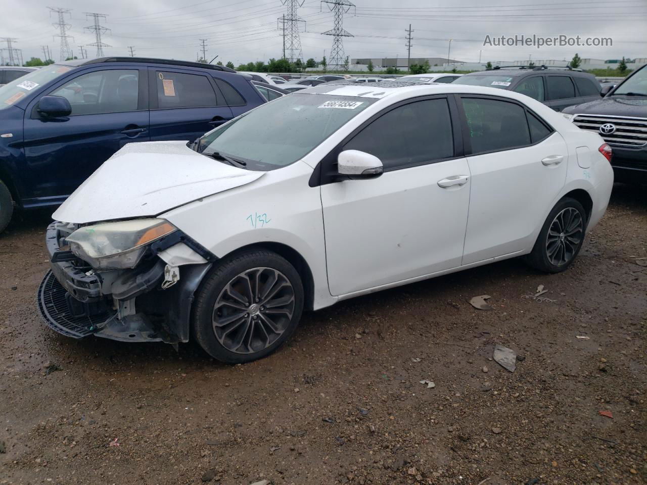 2015 Toyota Corolla L White vin: 5YFBURHE9FP182118