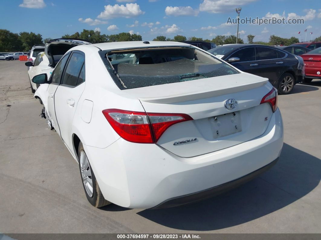 2015 Toyota Corolla S Plus White vin: 5YFBURHE9FP190445