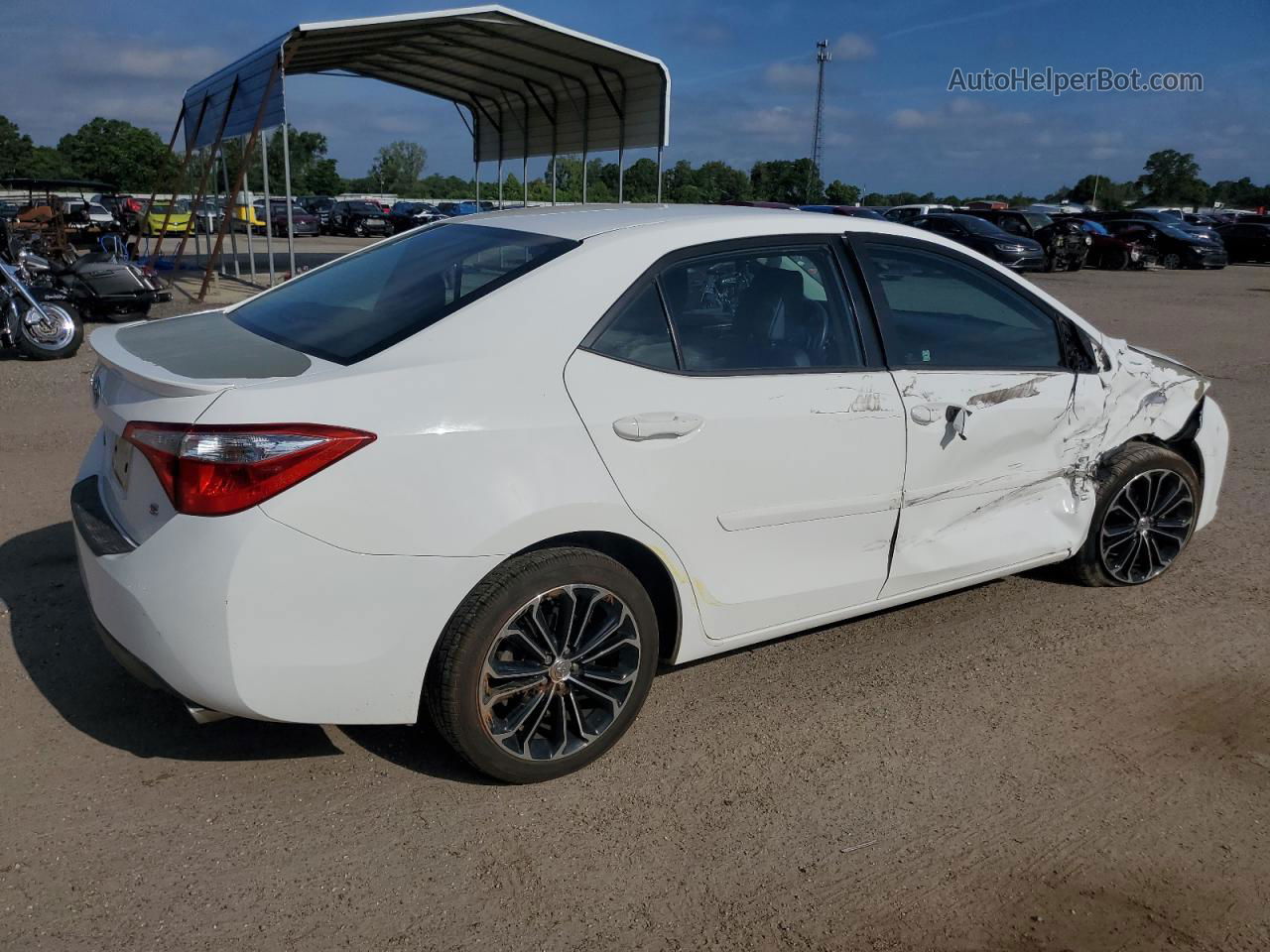 2015 Toyota Corolla L Белый vin: 5YFBURHE9FP191613