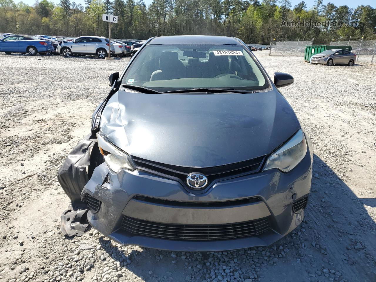 2015 Toyota Corolla L Blue vin: 5YFBURHE9FP208846