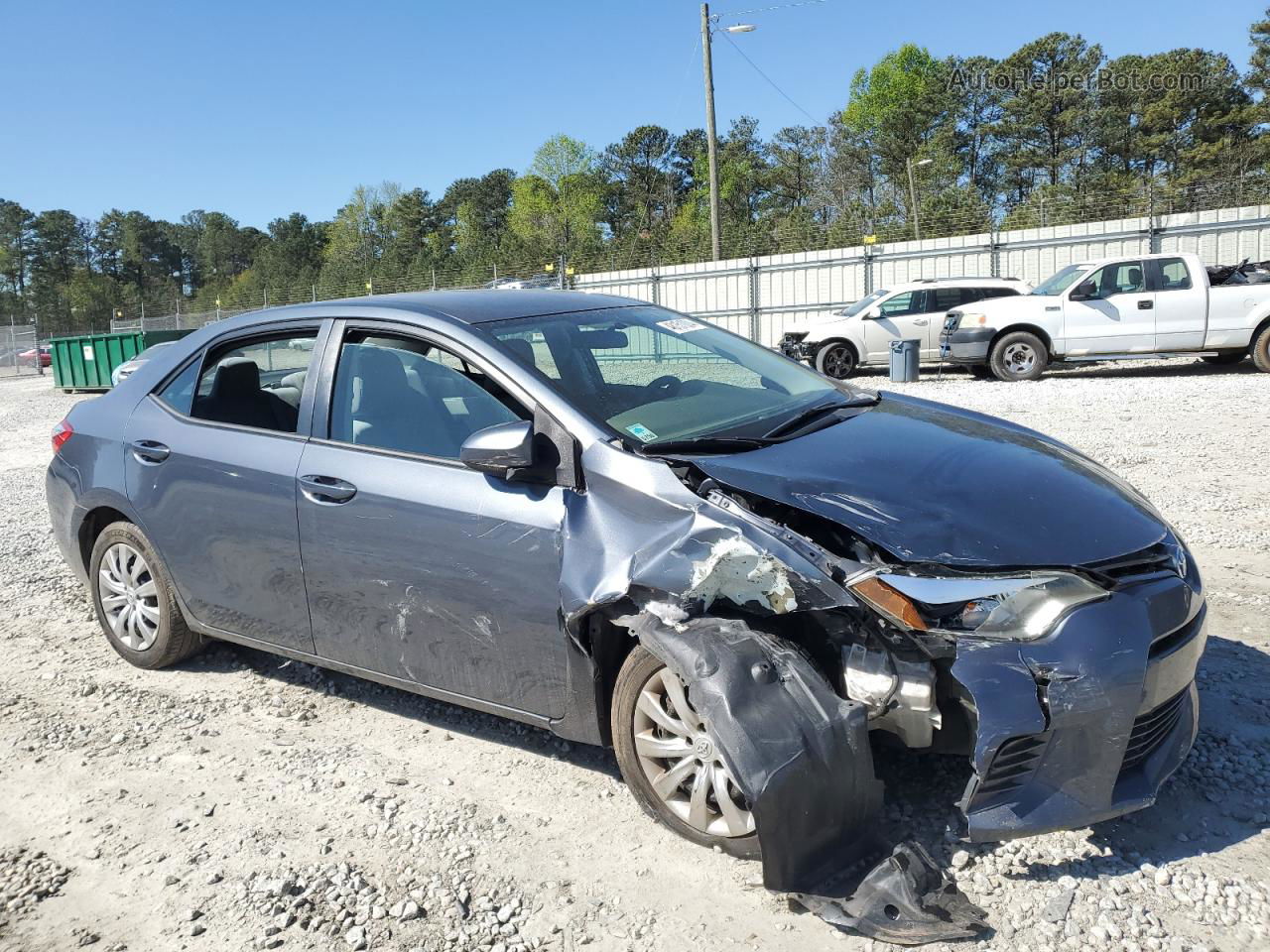 2015 Toyota Corolla L Blue vin: 5YFBURHE9FP208846