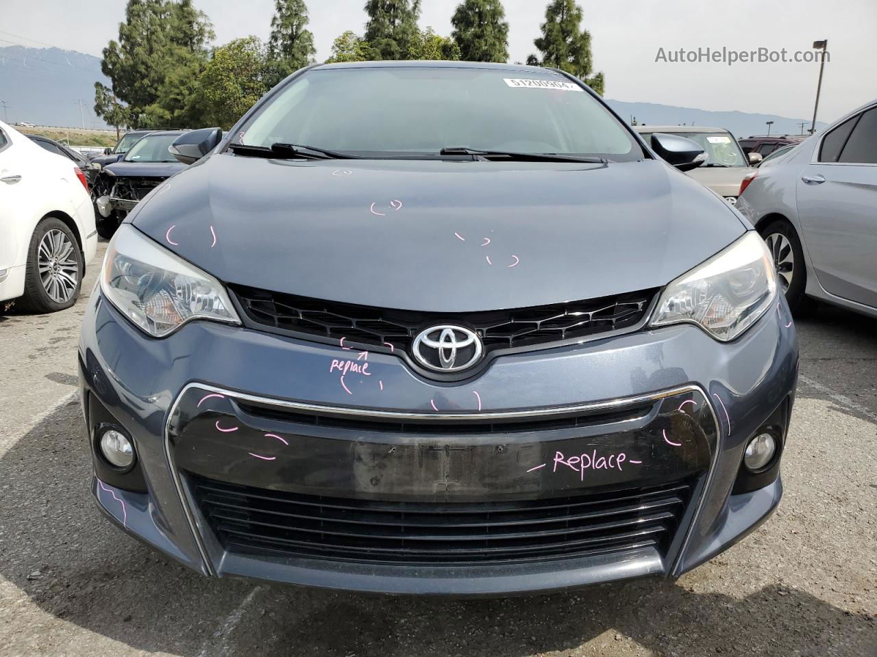 2015 Toyota Corolla L Серый vin: 5YFBURHE9FP218311