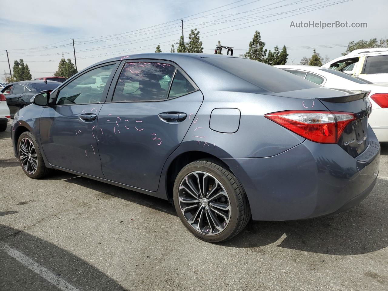 2015 Toyota Corolla L Gray vin: 5YFBURHE9FP218311