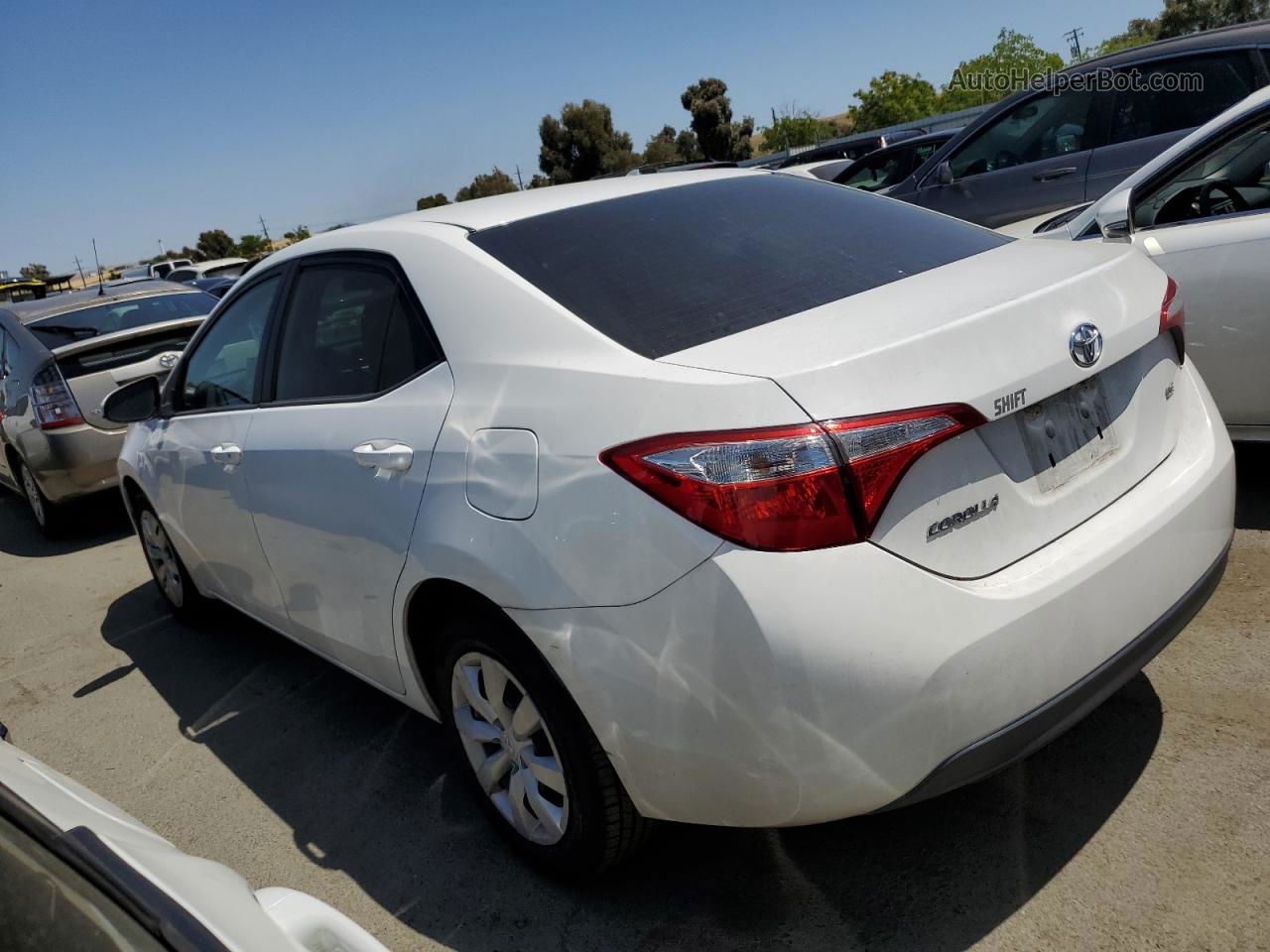 2015 Toyota Corolla L White vin: 5YFBURHE9FP244360