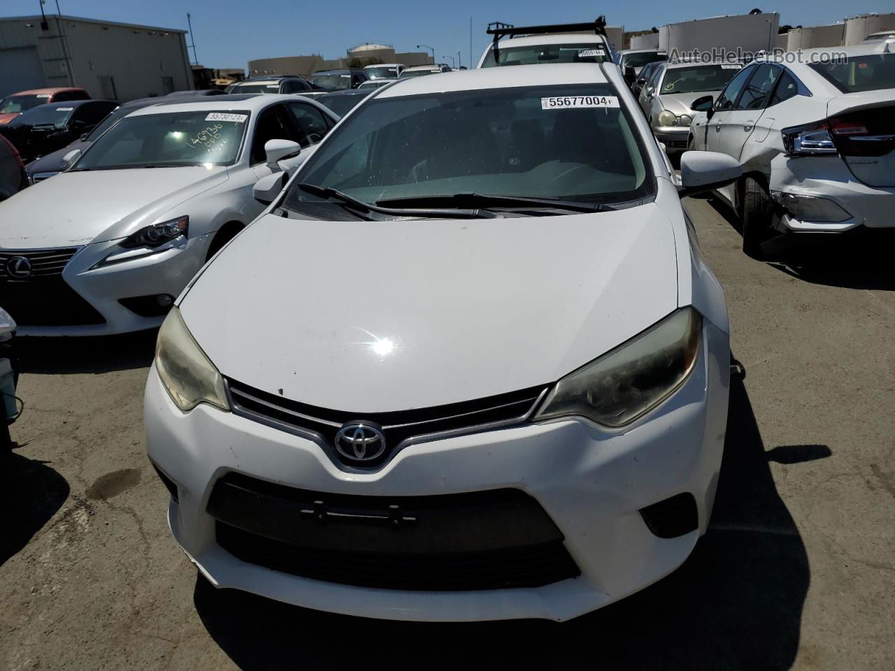 2015 Toyota Corolla L White vin: 5YFBURHE9FP244360