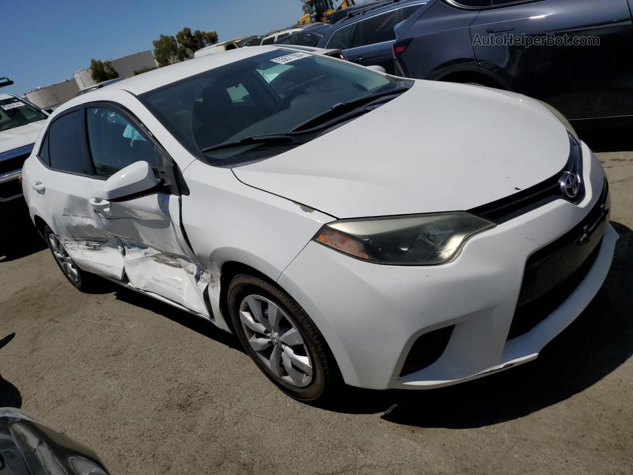 2015 Toyota Corolla L White vin: 5YFBURHE9FP244360