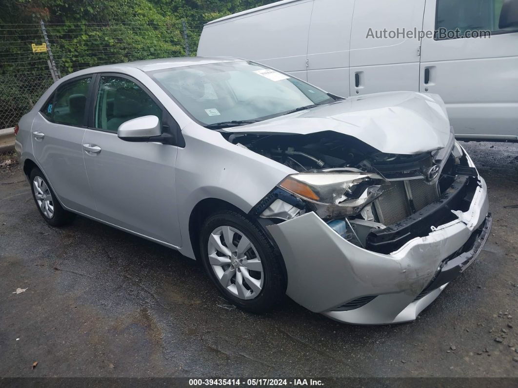 2015 Toyota Corolla Le Silver vin: 5YFBURHE9FP258713