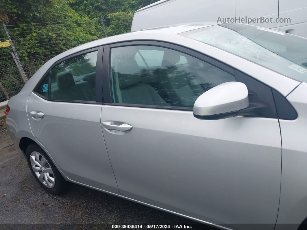 2015 Toyota Corolla Le Silver vin: 5YFBURHE9FP258713