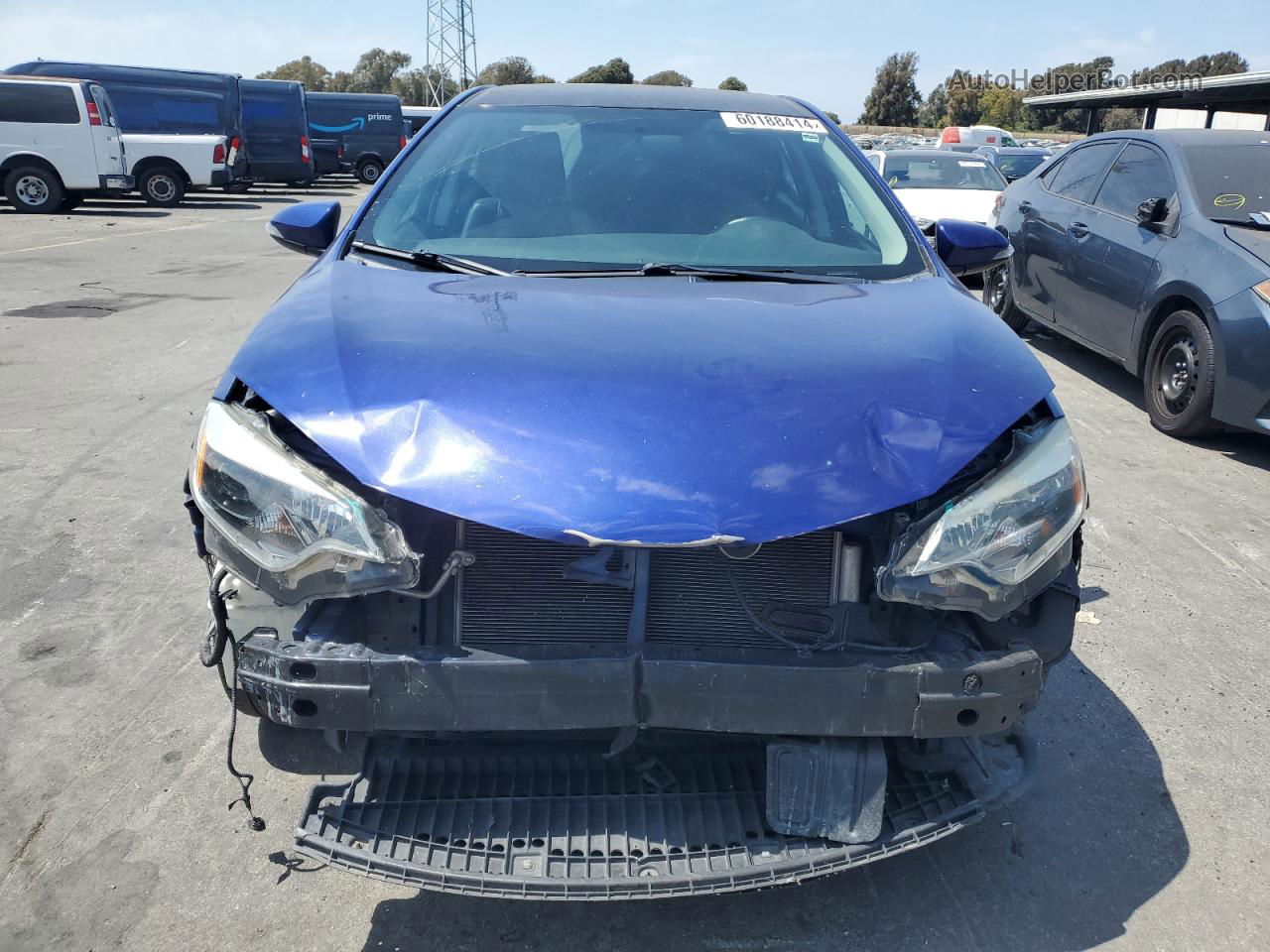 2015 Toyota Corolla L Blue vin: 5YFBURHE9FP273809