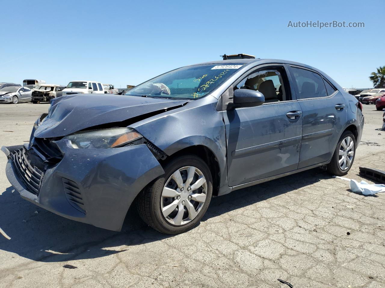 2015 Toyota Corolla L Charcoal vin: 5YFBURHE9FP281988