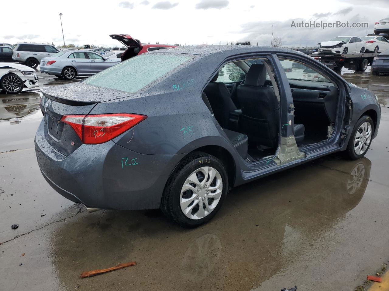 2015 Toyota Corolla L Gray vin: 5YFBURHE9FP317209