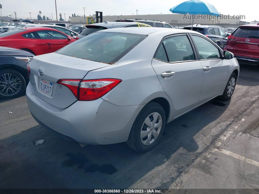 2015 Toyota Corolla L Silver vin: 5YFBURHE9FP319817