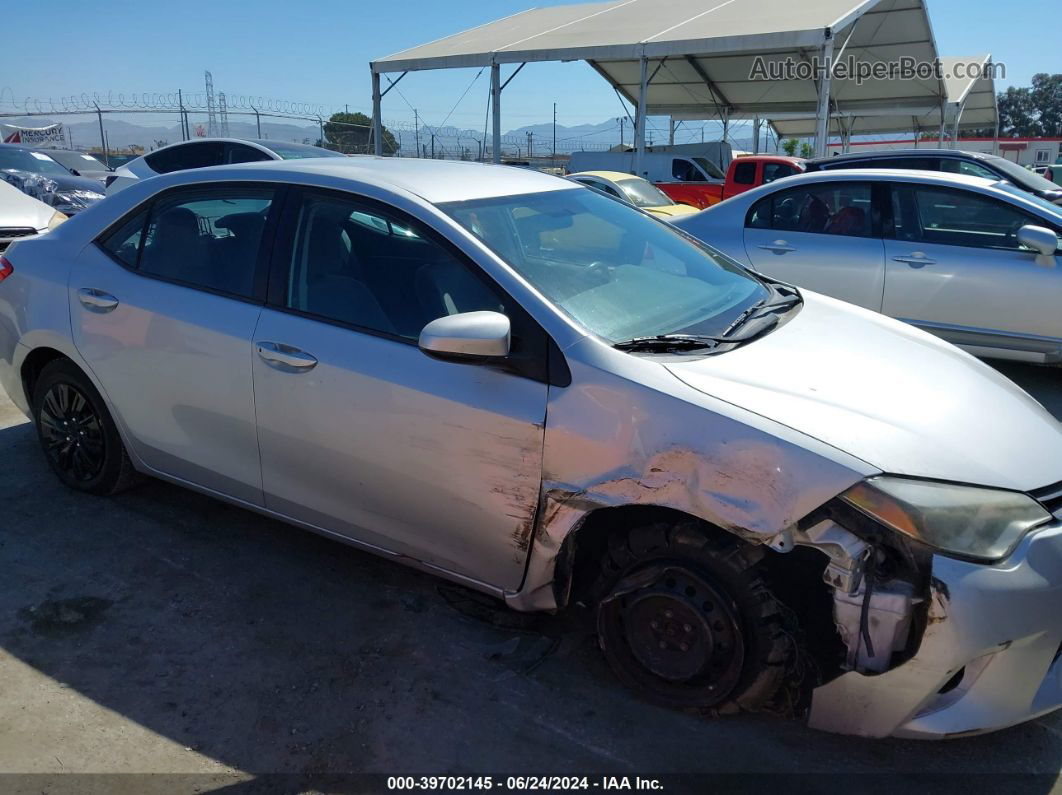 2015 Toyota Corolla L Silver vin: 5YFBURHE9FP331742