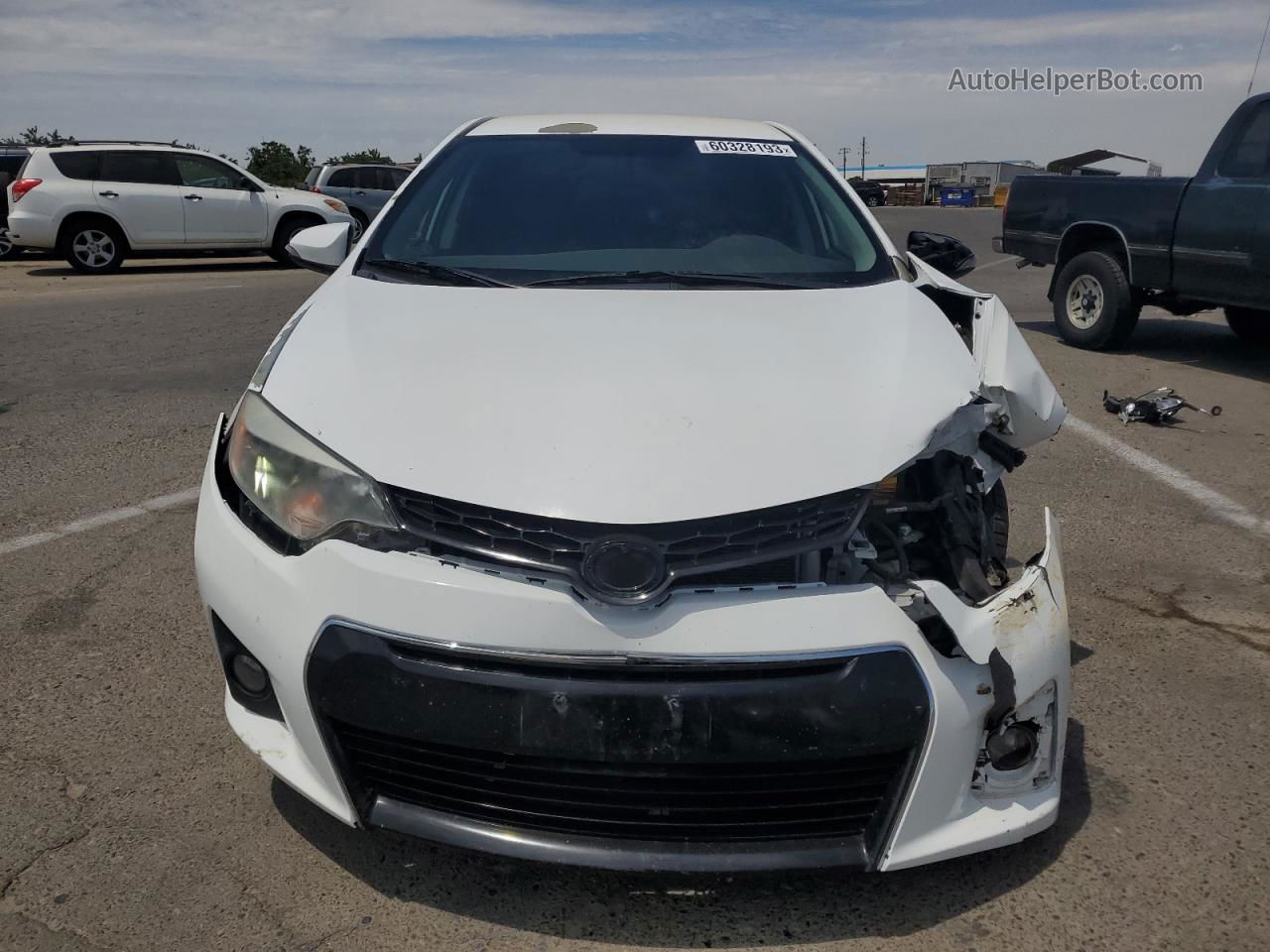 2015 Toyota Corolla L White vin: 5YFBURHE9FP336424