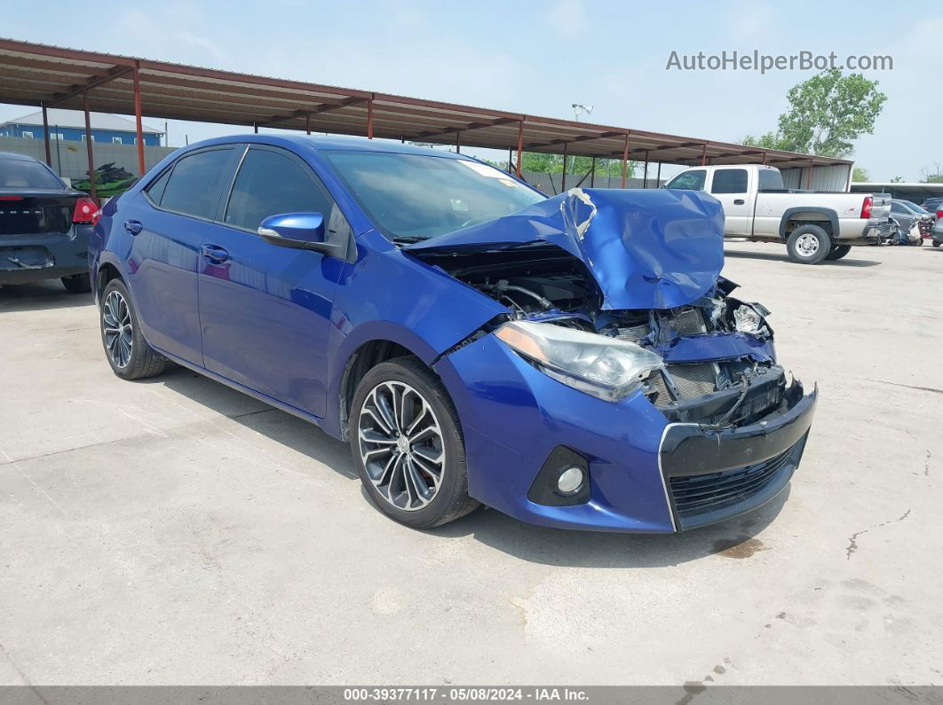 2015 Toyota Corolla S Plus Blue vin: 5YFBURHE9FP345172