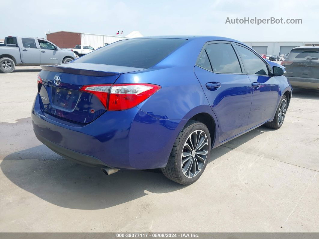 2015 Toyota Corolla S Plus Blue vin: 5YFBURHE9FP345172