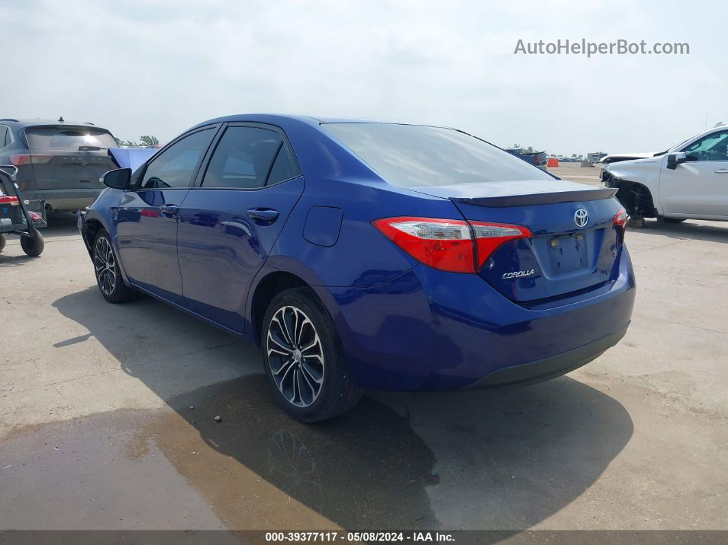 2015 Toyota Corolla S Plus Blue vin: 5YFBURHE9FP345172