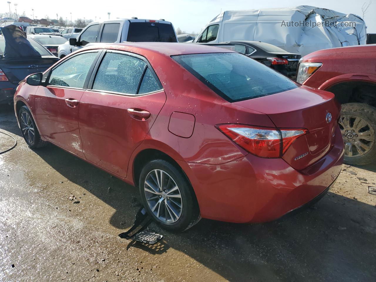 2016 Toyota Corolla L Red vin: 5YFBURHE9GP375239