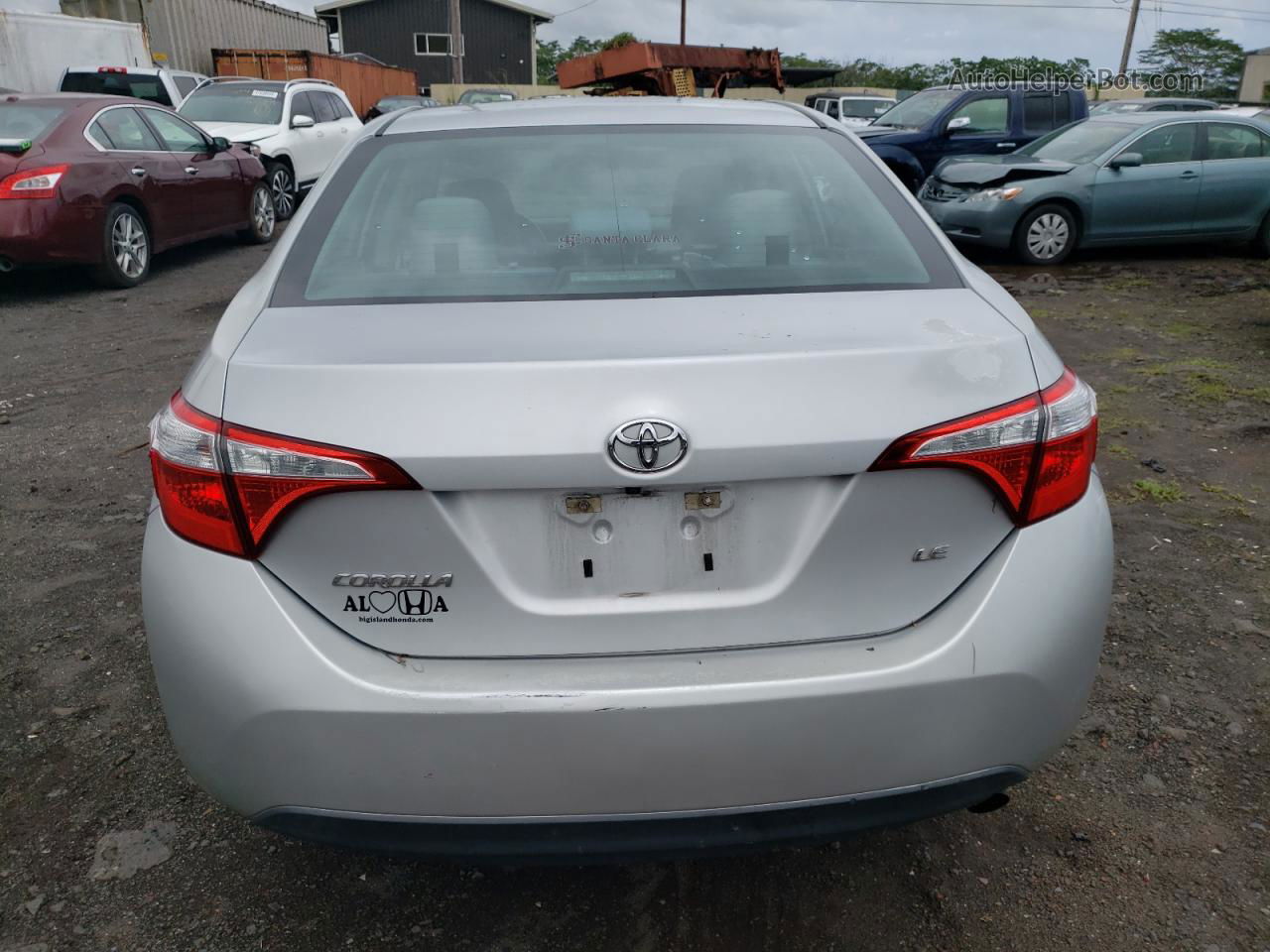 2016 Toyota Corolla L Silver vin: 5YFBURHE9GP403928