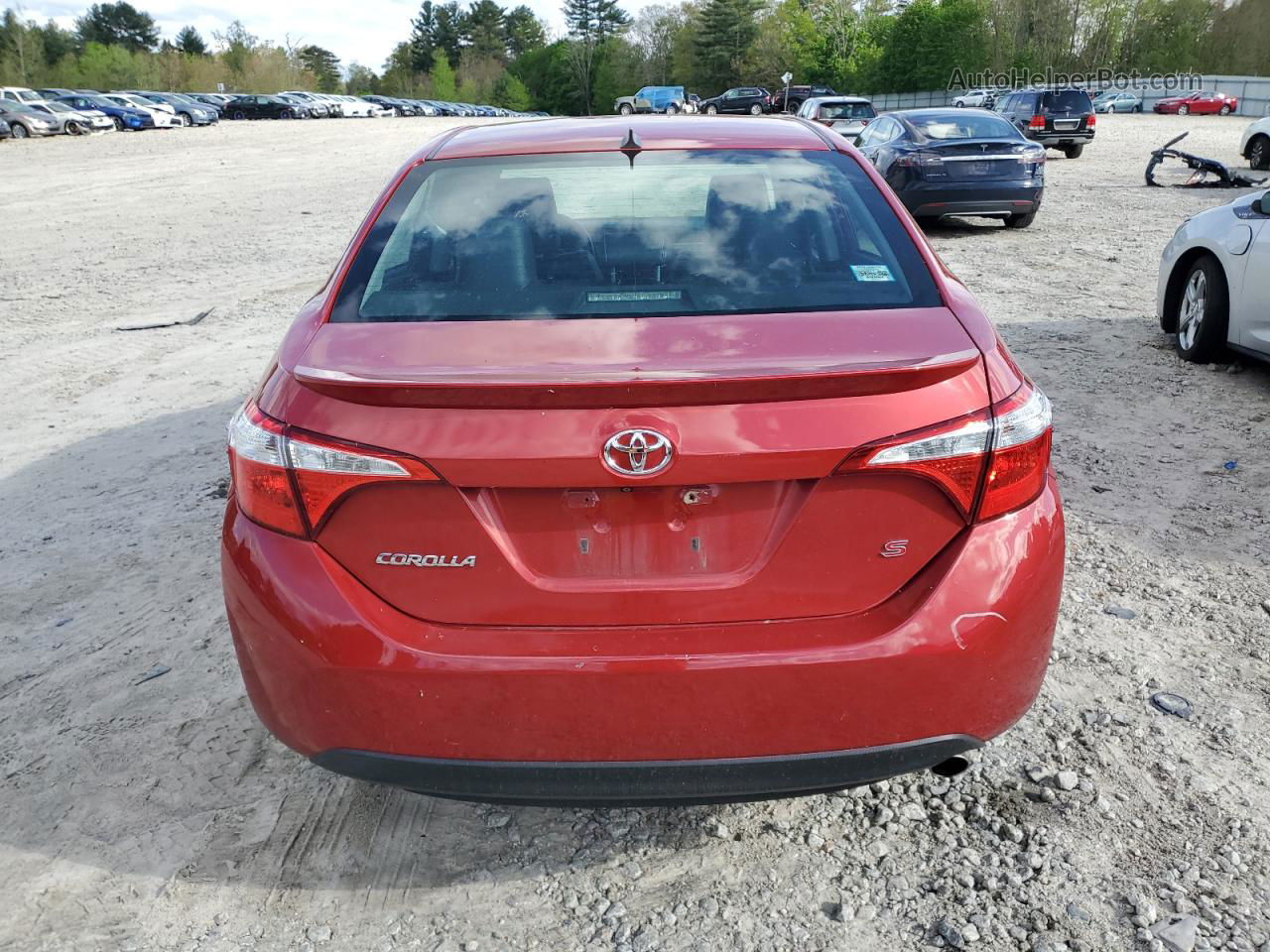 2016 Toyota Corolla L Red vin: 5YFBURHE9GP407218