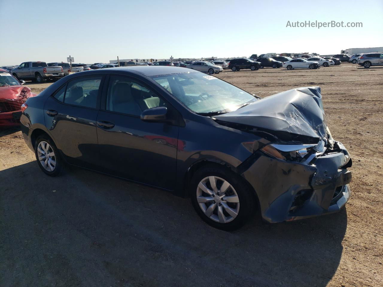 2016 Toyota Corolla L Blue vin: 5YFBURHE9GP463367