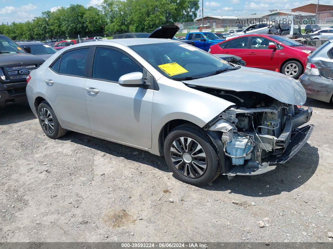 2016 Toyota Corolla L Silver vin: 5YFBURHE9GP472506