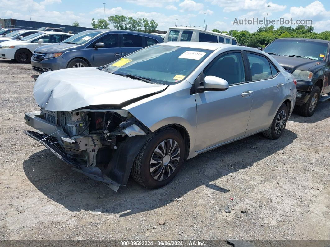 2016 Toyota Corolla L Silver vin: 5YFBURHE9GP472506