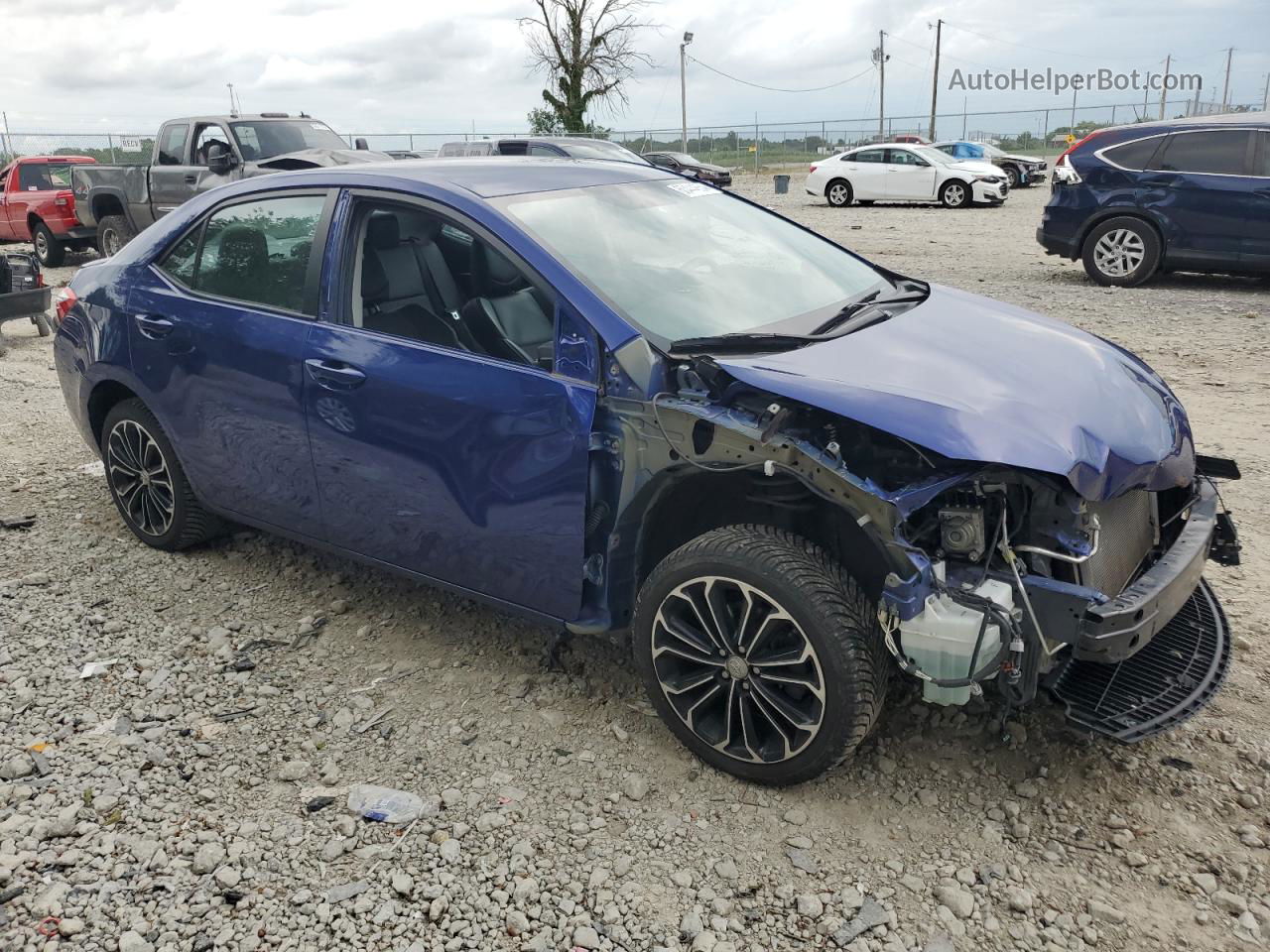 2016 Toyota Corolla L Blue vin: 5YFBURHE9GP524670