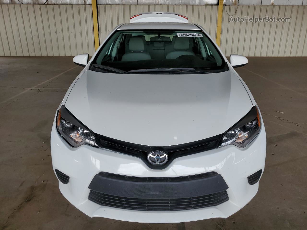 2016 Toyota Corolla L White vin: 5YFBURHE9GP539704