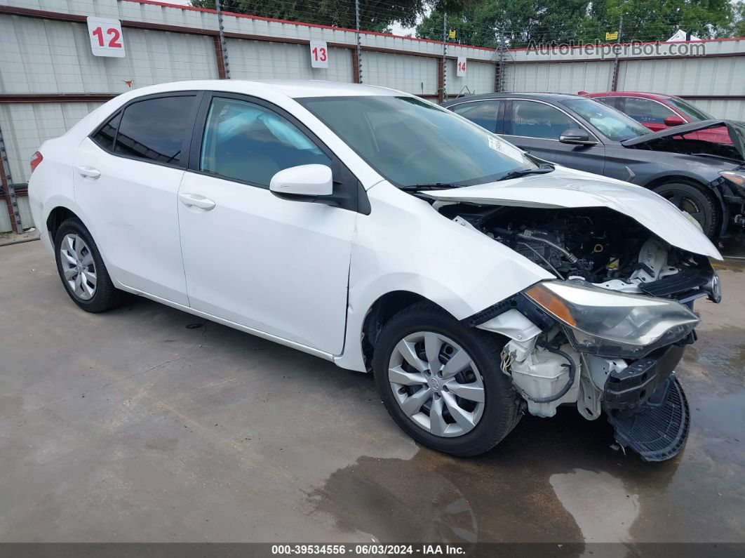 2016 Toyota Corolla Le White vin: 5YFBURHE9GP542389