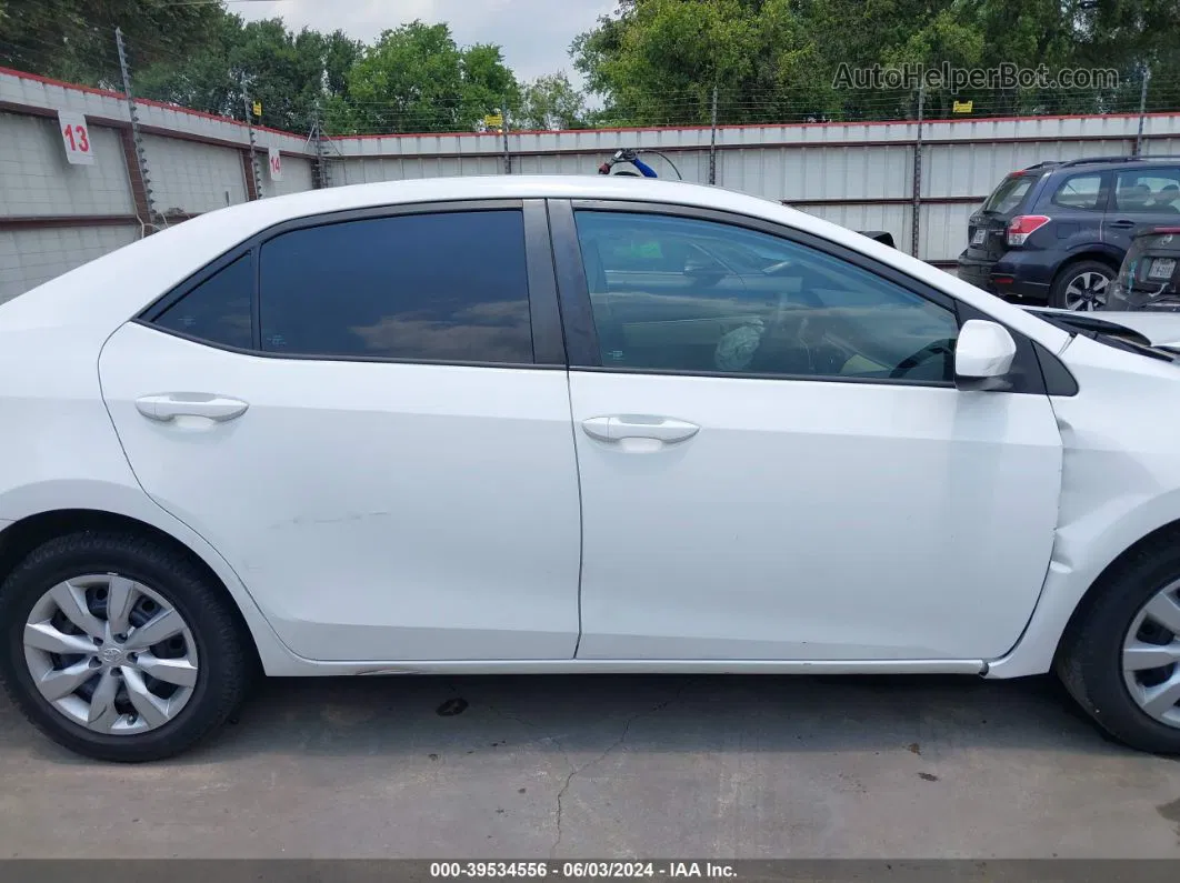 2016 Toyota Corolla Le White vin: 5YFBURHE9GP542389