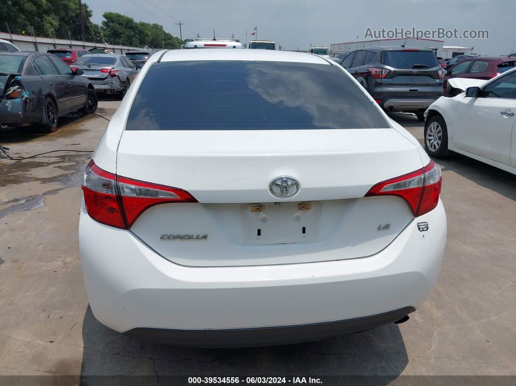 2016 Toyota Corolla Le White vin: 5YFBURHE9GP542389