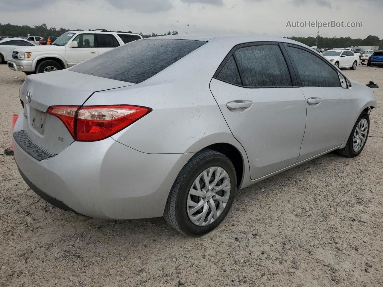 2017 Toyota Corolla L Silver vin: 5YFBURHE9HP572204